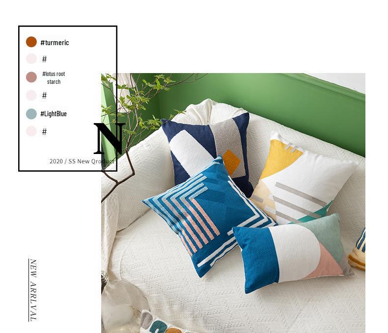 Stylish Embroidered Throw Pillow for Sofa & Car