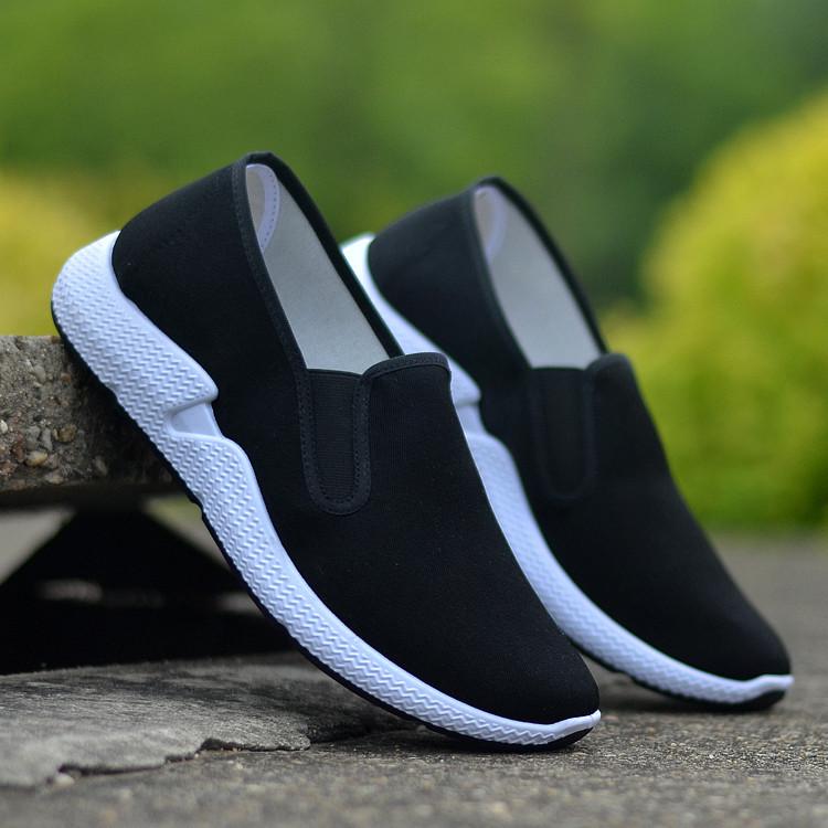 Gamla Peking-skor Herrskor Sommar Andningsbara Vardagsskor Arbetsskor Pappaskor Herrskor