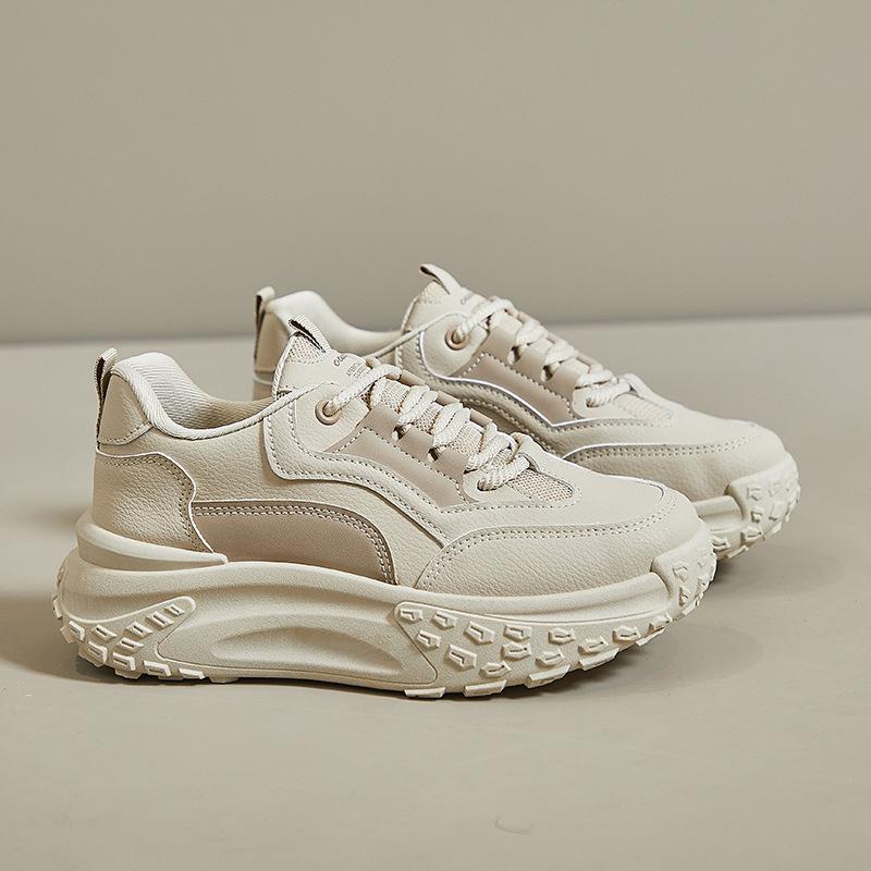 

Корейські жіночі весняні білі кросівки на платформі 2025 року – повсякденний стиль для студентів, що підвищує зріст (Q018) 37 хакі