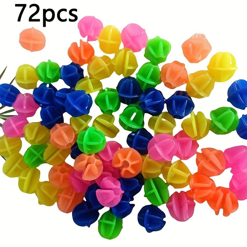 

72 Pieces of Colorful Bicycle Spoke Beads, Vivid Plastic Beads, Plastic Clip-on Decorations for Bicycle Wheels, Bicycle Parts
