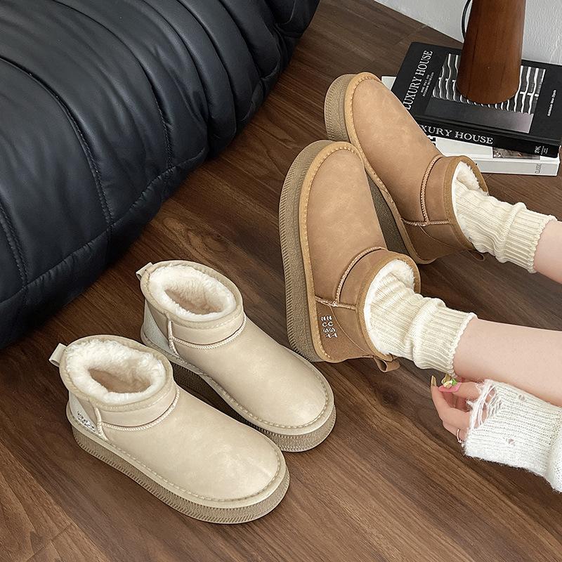 Women's Thick-soled Waterproof Winter Lightweight Warm Cold Padded Snow Boots Non-slip Wear-resistant Casual Sneakers Cotton Boots
