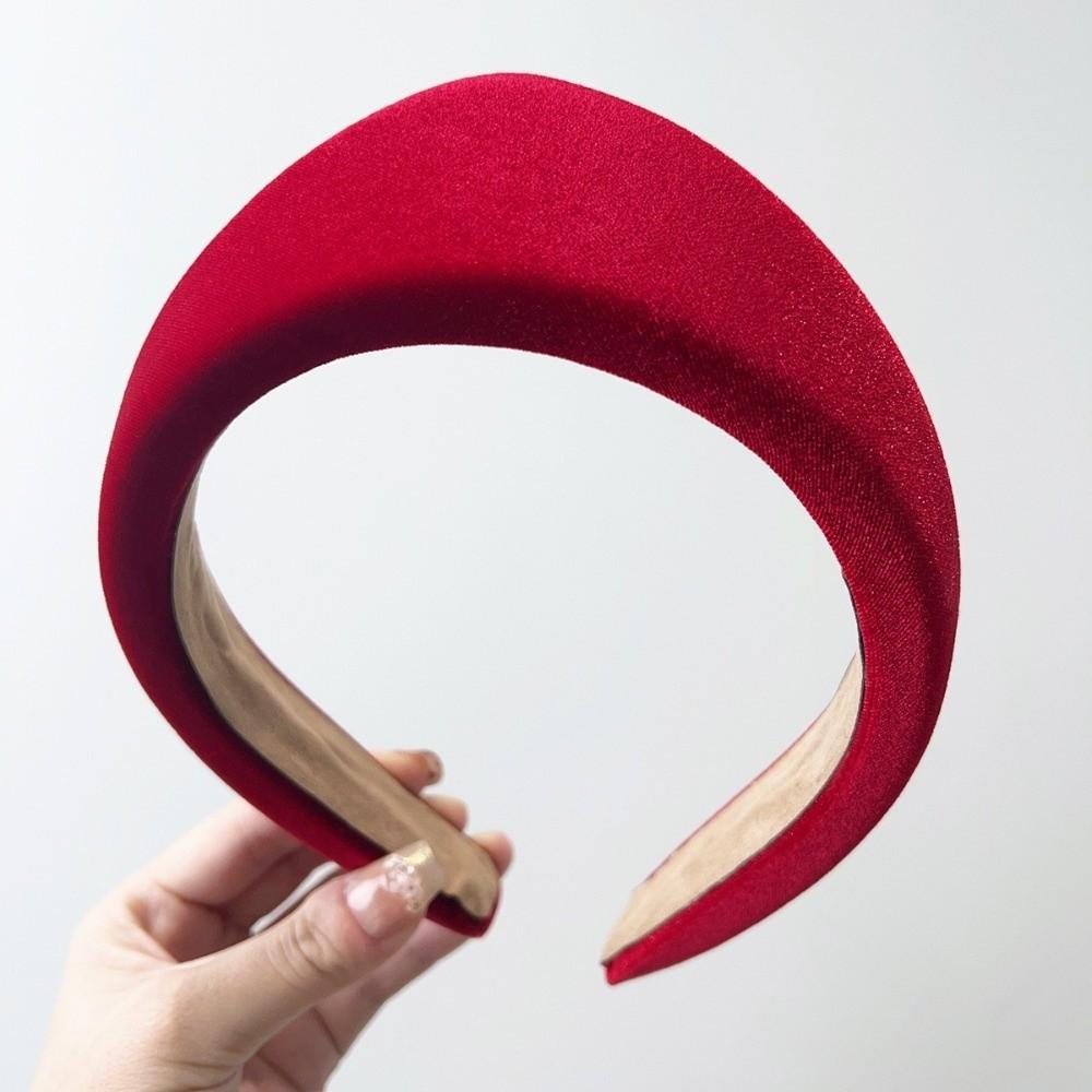 Elegantes Samt-Dreieck-Stirnband Krone Klassischer Breiter Rand Haarreif Einfarbig Europäischer Stil Retro Haarschmuck Zuhause