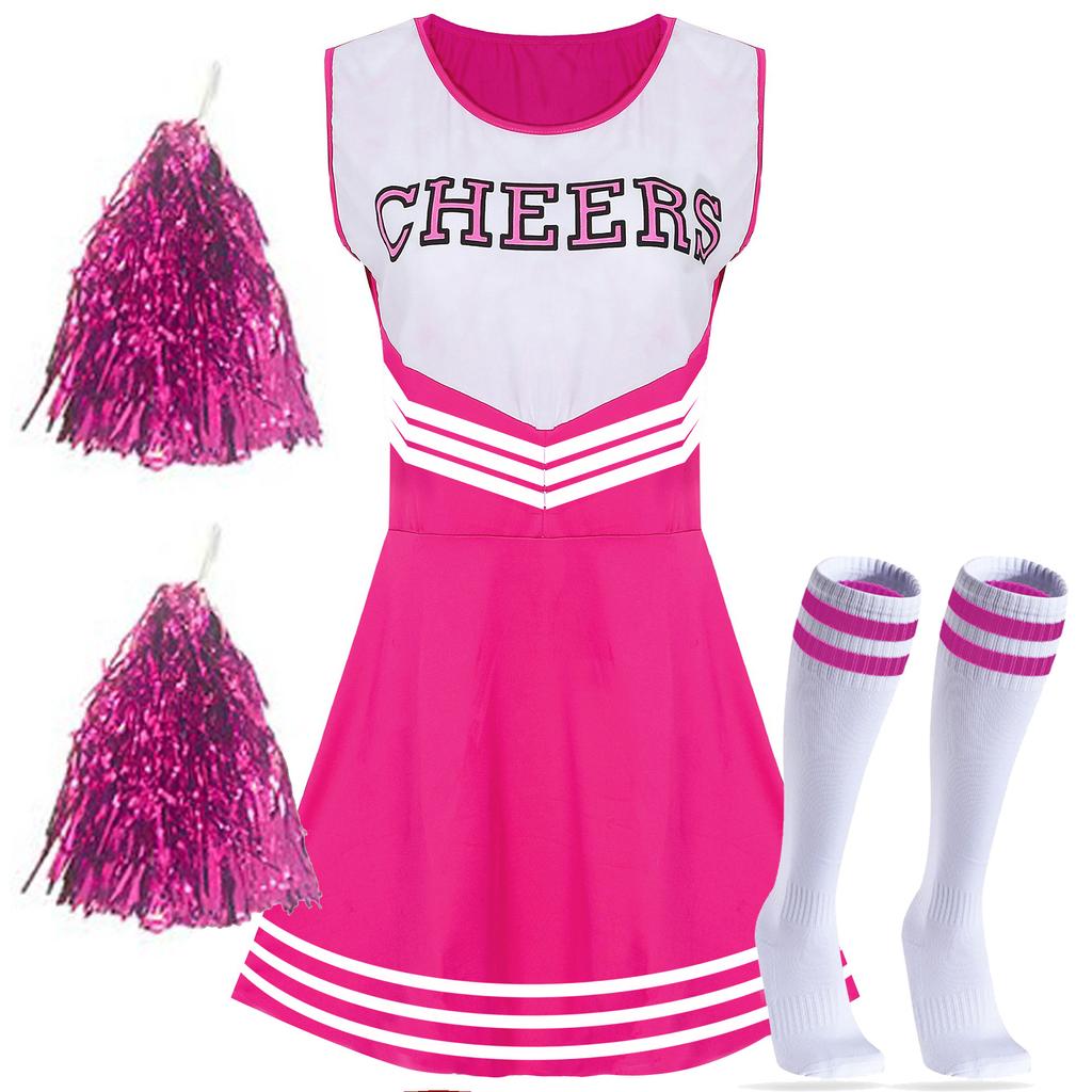 Adult Cheerleader Performance Dress – Sports Cheerleading Uniform – Breathable & Stretchy – Perfect for Football Game Pep Rally
