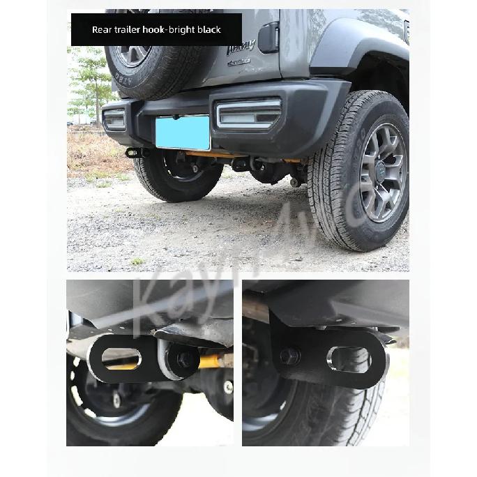 Off Road 4x4 Car Exterior Accessories Reinforced Front And Rear Tow Hooks For 2019-2024 SUZUKI New Jimny JB74 Conversion Parts