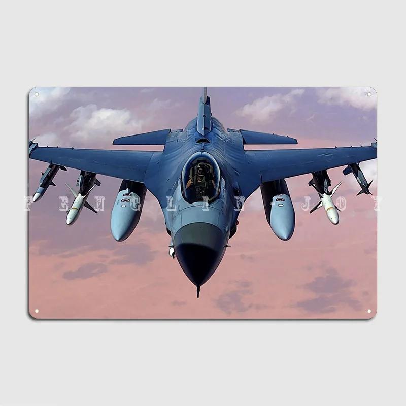 

F16 Американський реактивний винищувач Металева табличка Настінний розпис Клуб Бар Створити таблички Жерстяна табличка Постери 30x40cm(11.8x15.7inch)