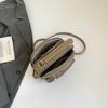 Women Mini Round Leather Handbag Multi Zipper Pockets Top Handle Crossbody Bag Adjustable Strap for Daily Use Ladies' Holiday Gifts