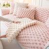 Rabbit Velvet Sofa Cover Thickened Plush Couch and L Shaped Cushion Towel Non-slip Machine Washable Slipcover
