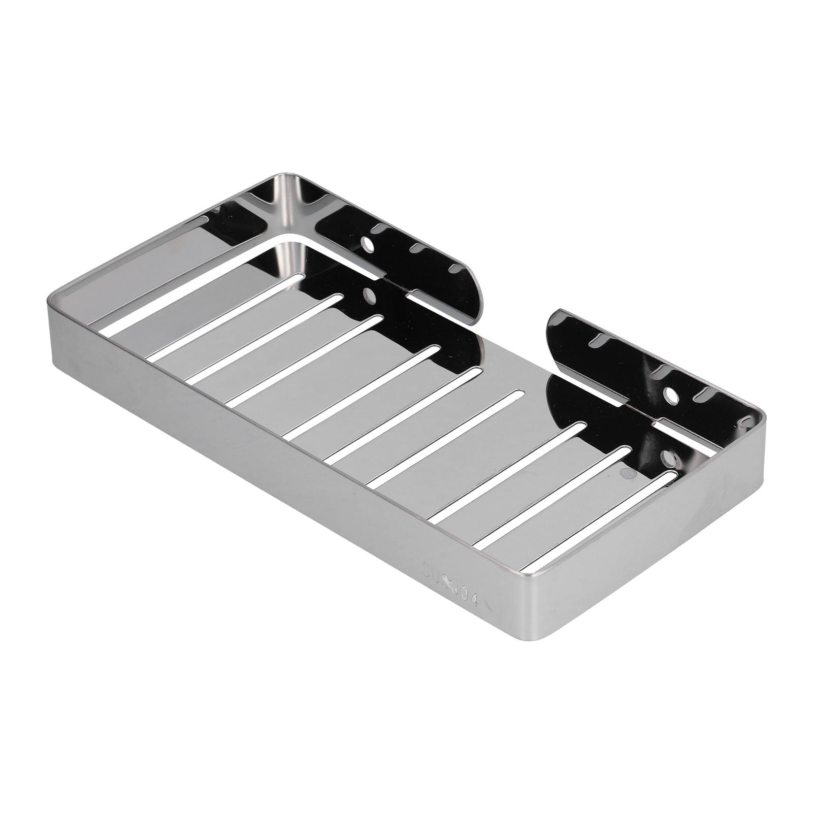 

Soap Dish Shelf 304 Stainless Steel Bathroom Hollow Self Draining Wall Mounted Soap Box