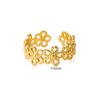 Vintage Stainless Steel Flower Rings for Women Gold Color Wedding Party Fashion Jewelry Anti Fading Accessories Birthday Gifts
