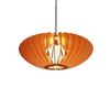 Handcrafted Wooden Pendant lamp, Oval Curved Design Ceiling lamp,Hanging lamp Home decor Chandelier Light