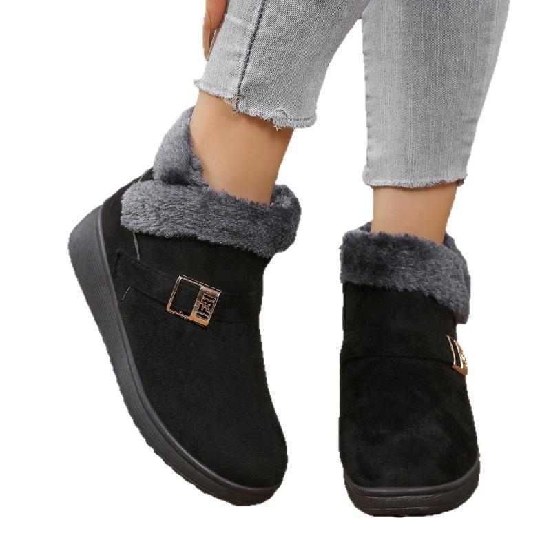Women's Winter Ankle - Length Snow Boots - Thickened, Fleece - Lined, Soft - Soled, Warm