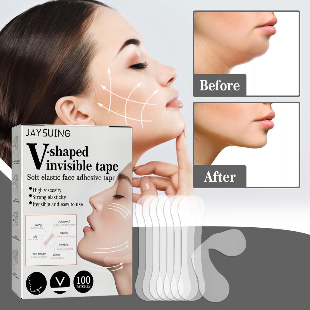 100pcs Anti-Wrinkle Sticker Silicone Reusable Face Forehead Neck Skin Care Lifting Patch Breathable Sticker Lifting Tighten Tool