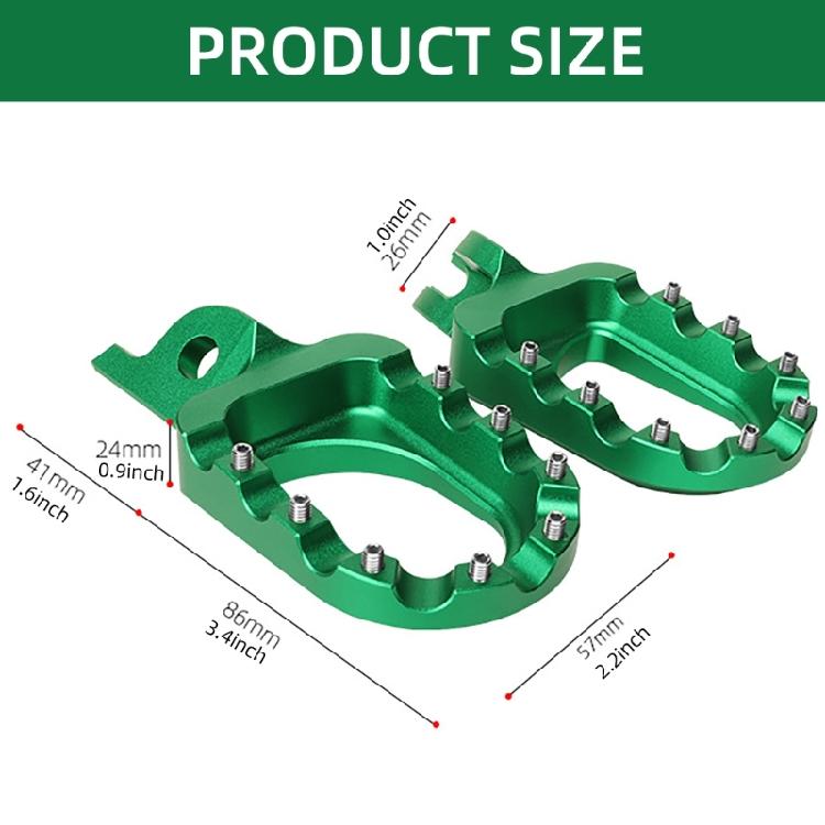 Enhanced Grip Offroads Dirt Bike Foot Pegs Pedals, Aluminum Alloy Suitable for Reliable Performances in Rough Terrain 2x