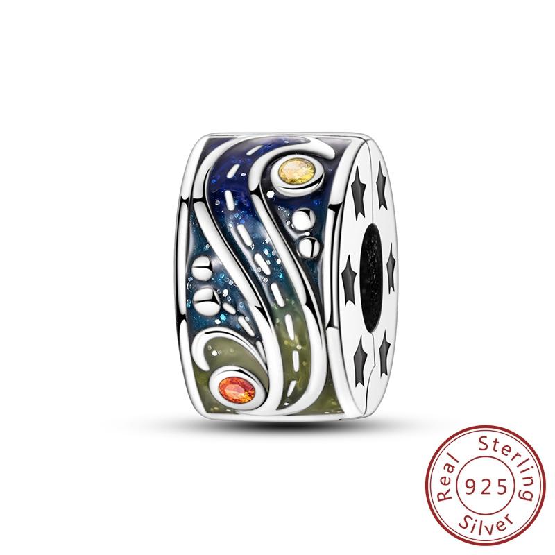 New Copper Van Gogh Starry Sky Series Collection Pendant Charms Jewelry Compatible With Original Bracelet Women's Style Diy Gift Choice