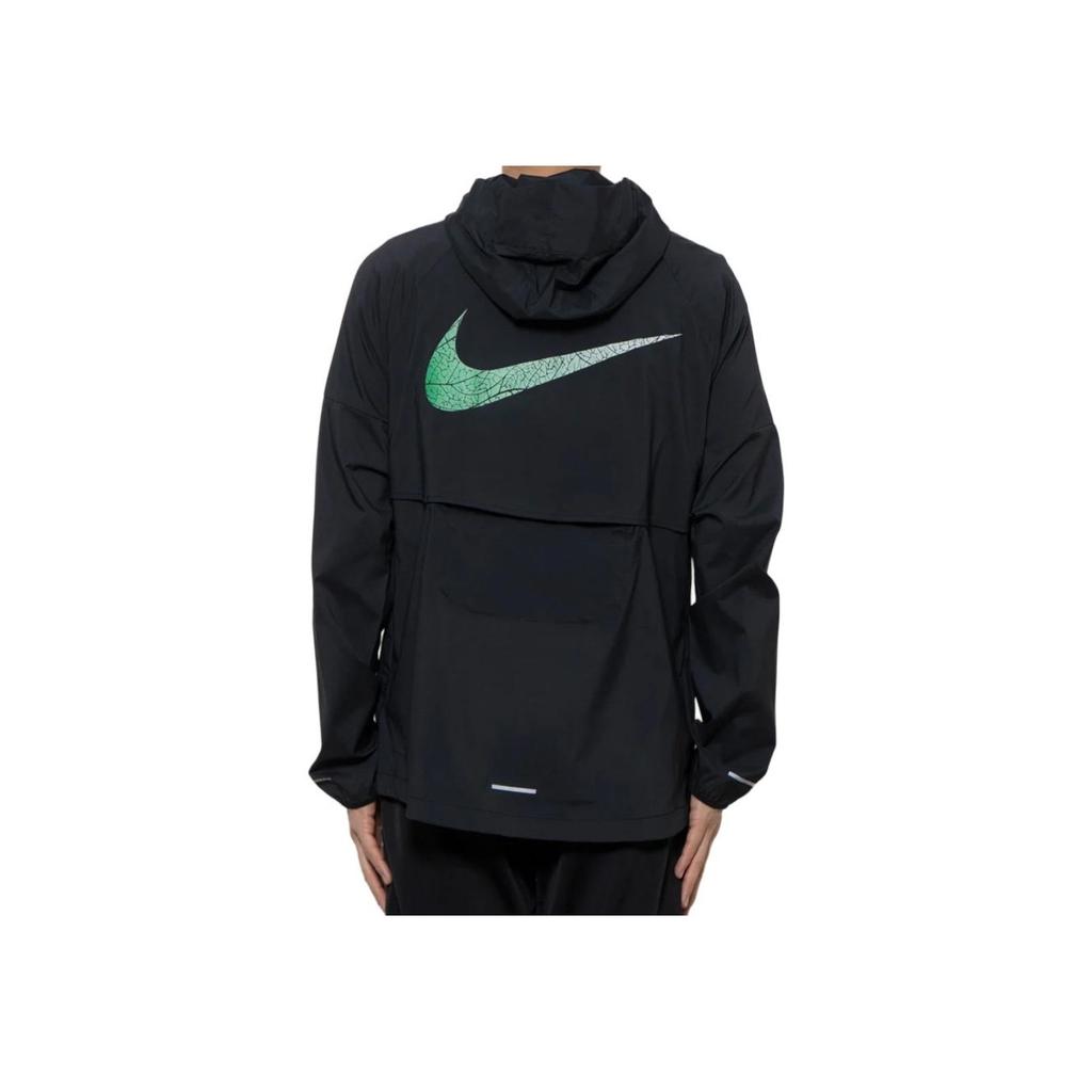 Nike Logo Print Stehkragen Reißverschluss Langarm Wasserdicht Atmungsaktiv Jacke Herren Jacken Schwarz FV9607-010