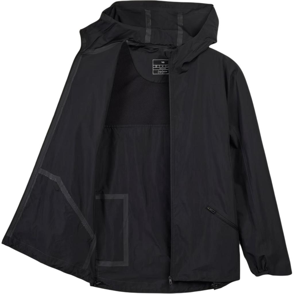 Y-3 Logo Letter And Number Print Hooded Zip-Up Long Sleeve Jacket Men Jackets Black IW9999
