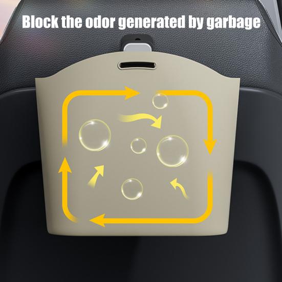 Car Garbage Bag Organizer Foldable Silicone Car Trash Organizer Waterproof Leakproof Trash Bin for Vehicle Door Seat Back Storage