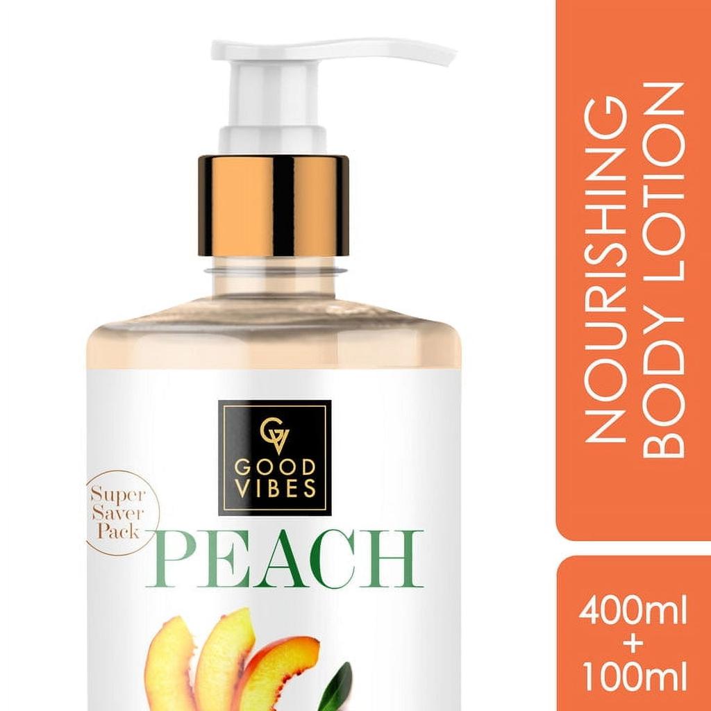 Good Vibes Lotion corporelle nourrissante à la pêche (400 ml + 100 ml offerts)