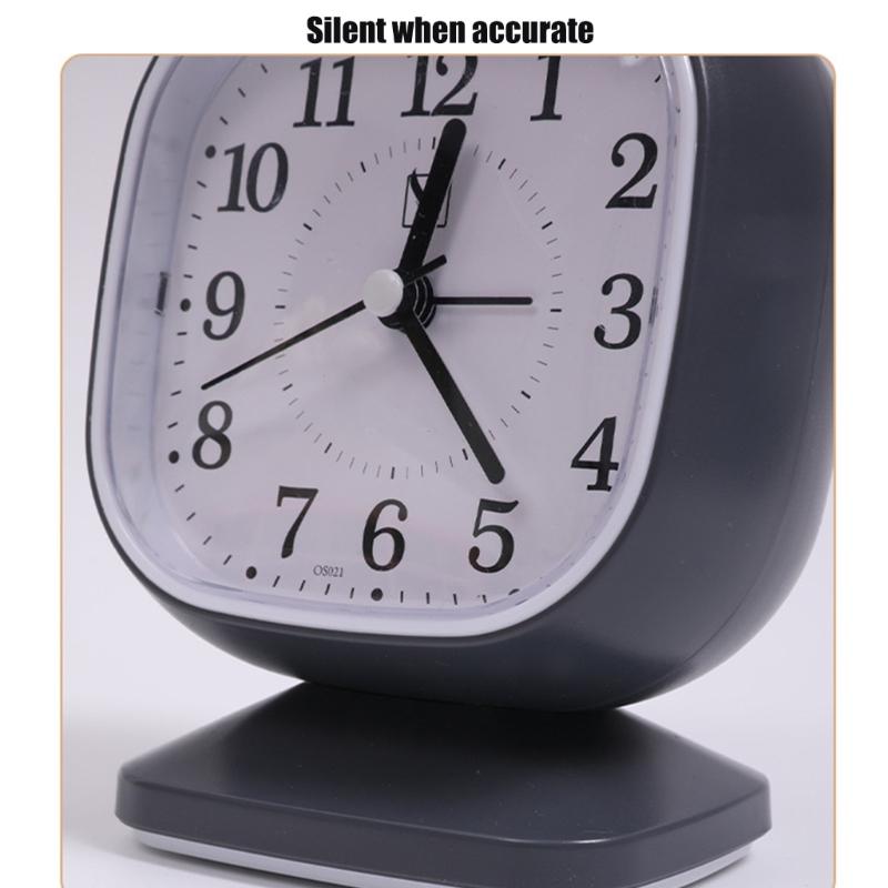 Childrens Bedroom Clock with Quiet Mechanism and Simple Time Display Minimalists Battery Operated Analog Alarm Clock