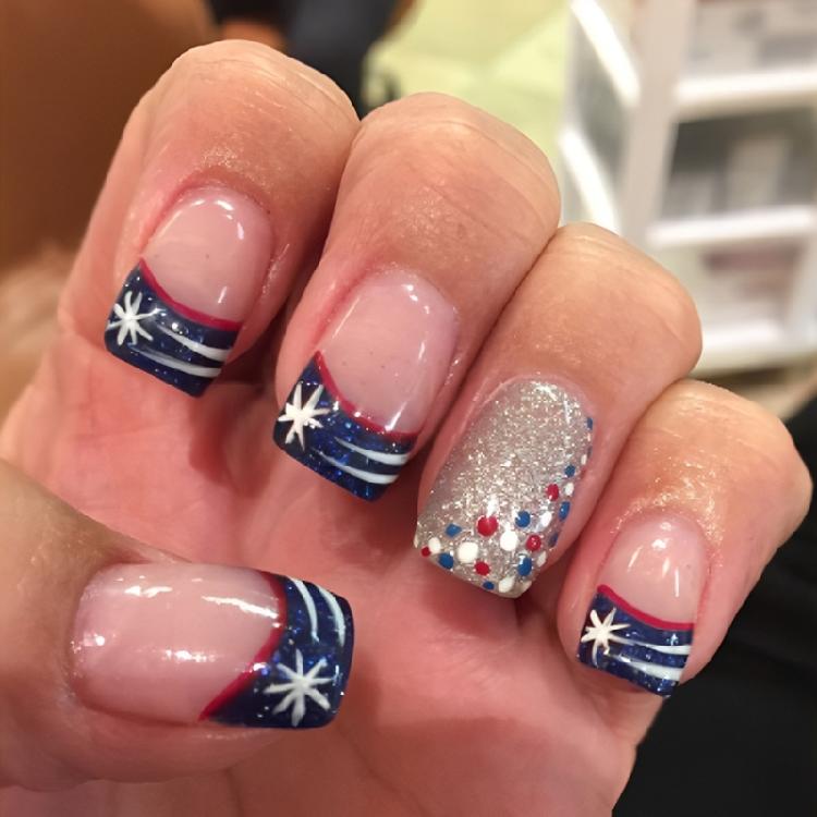 

24pcs Nail Accessories with Elegant French Tips and Star Designs Acrylic Artificial Nail for DIY Nail Art Enthusiasts 1