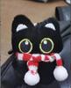10cm Black Cat Plush Toy – Soft Mini Stuffed Animal Doll, Cute Pendant Pillow for Kids Birthday Gifts & Keychain Decor