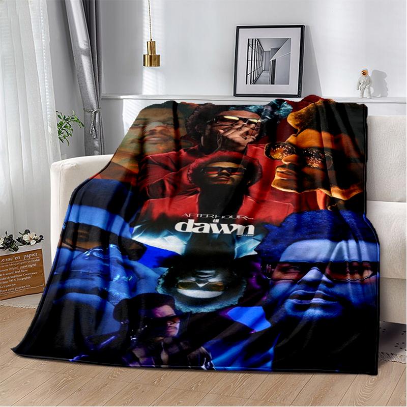 3D The Weeknd X.O R&B Singer Blanket,Soft Throw Blanket for Home Bedroom Bed Sofa Picnic Travel Office Cover Blanket Gift Kids