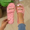 Women Platform Slippers Designer Flat Sandals Beach Slides Women Outdoor Floral Slippers Ladies 2025 New Summer Women Shoes