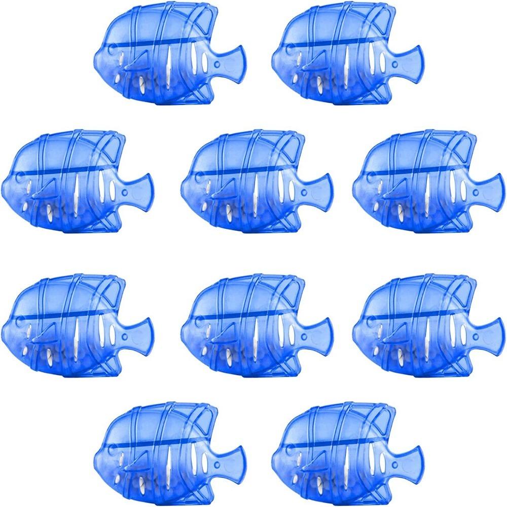 

10 шт. Рыбно-синий Очиститель бака увлажнителя Синий Деминерализация Очищающий шар Очиститель бака Увлажнитель