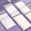 60 Sheets Replaceable Inner Core For Journal Blank A6 Loose Leaf Refill 6-Ring Binder Inserts For Accounting Notebook Planner