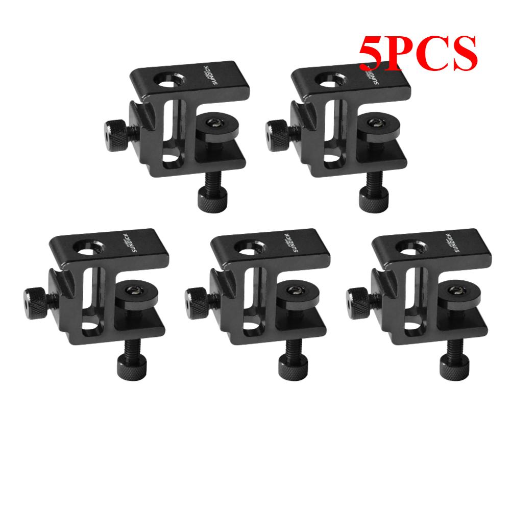 1-5pcs Folding Table Lamp Cantilever Bracket Clamp Adjustable Height Aluminum Light Stand for Outdoor Camping Lantern Camera