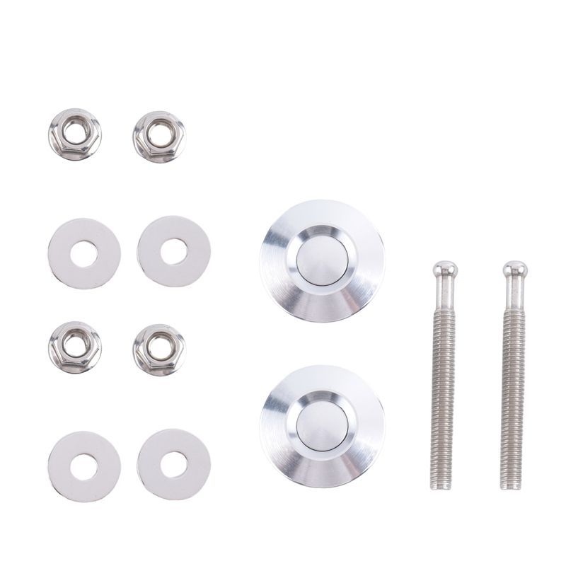 2x Langes Druckknopf-Schnellverschluss-Hauben-P-Motorhauben-Schloss-Clip-Riegel-Stoßstangen-Kit