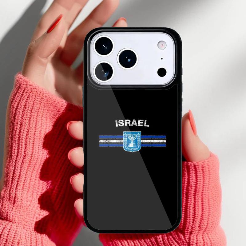 

I=srael Flag in Finger Phone Case for iPhone 17 16 15 14 13 Pro Max Back Cover for 12 11 Pro Coque iPhone 13 Pro Max