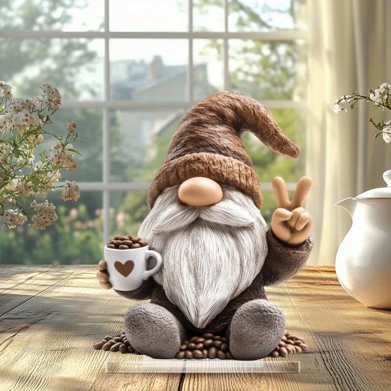 Christmas Halloween Easter Gnome Ornament  2D Xmas Adorable Decor for Home Office Cute Christmas Gift for Kid and Adult Decor
