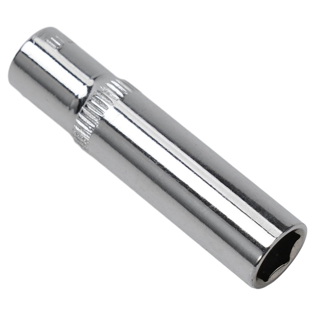 Metric Long Chrome Socket Set 1/4-Inch Drive Hex Deep Socket From 4 Mm To 14 Mm Professional Grade Wrench Heads Ratchet Tool