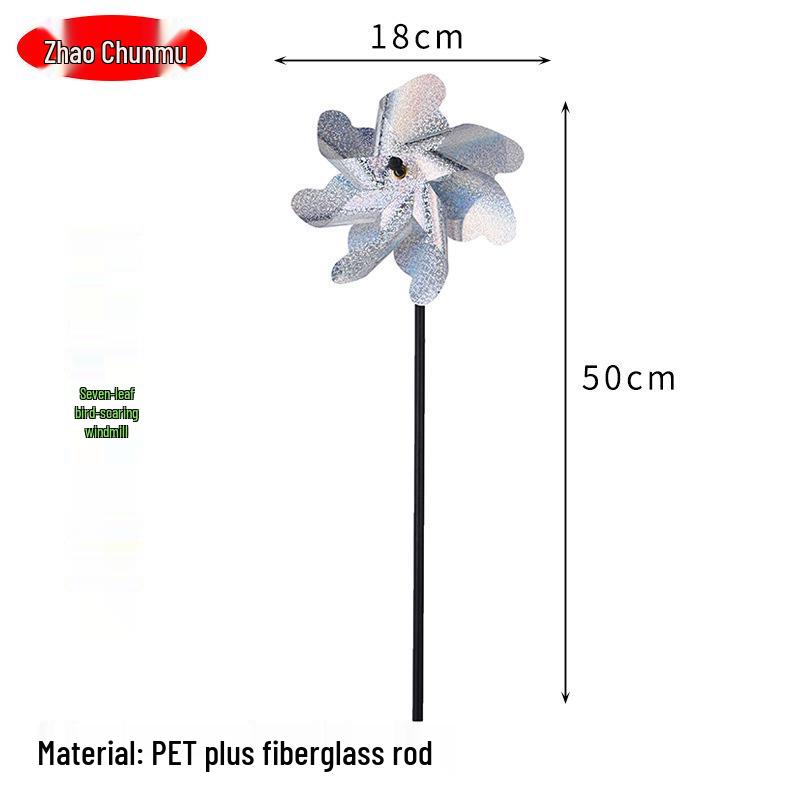 

Лазерный Светоотражающий 7-лопастной Ветряк для Отпугивания Птиц для Сада и Сада для Предотвращения Птиц