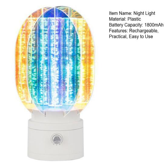 Aurora Night Light Stepless Dimmable 360-Degree Rotating RGB 7 Colors Rechargeable Aurora Light Projector Bedside Lamp