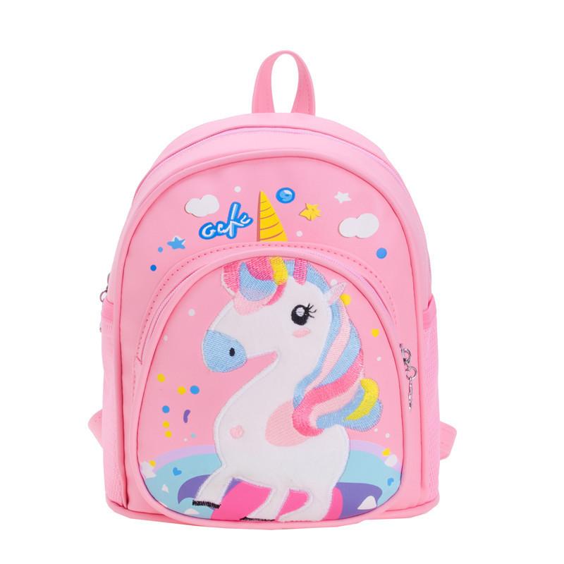 Neutral Gender Trendy Kids Backpack For Ages 3 To 8 With Comfortable Curved Straps And Unique Patterns Animal