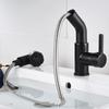 Xuanyong Black Bathroom Swivel Pull-Out Faucet