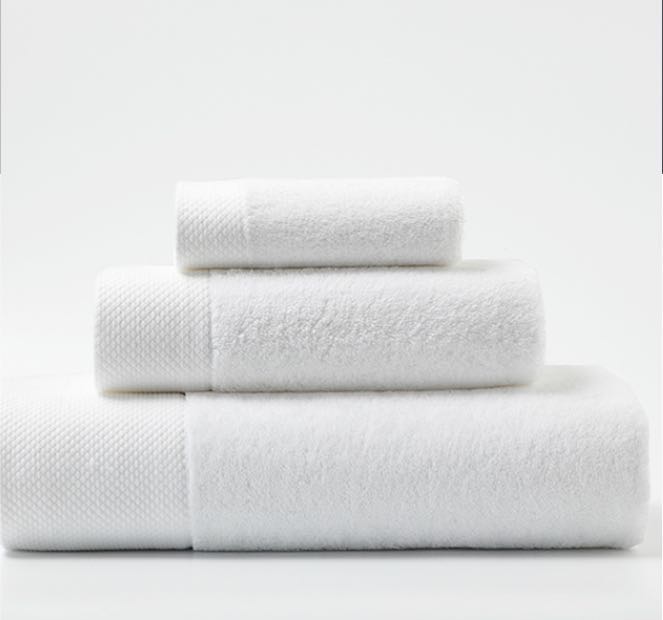 Hot Sale Organic Cotton Towel Set Eco-friendly Bath Hand and Face Towel White 100% Cotton Hotel Cotton Towel