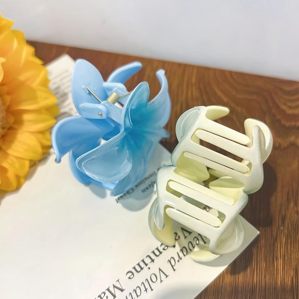 6 PCS Set Large Floral Hair Claw Clips - Sweet & Simple Style, Non-slip Grip for Women and Girls, Perfect for Ponytails & Updos Hair Accessories