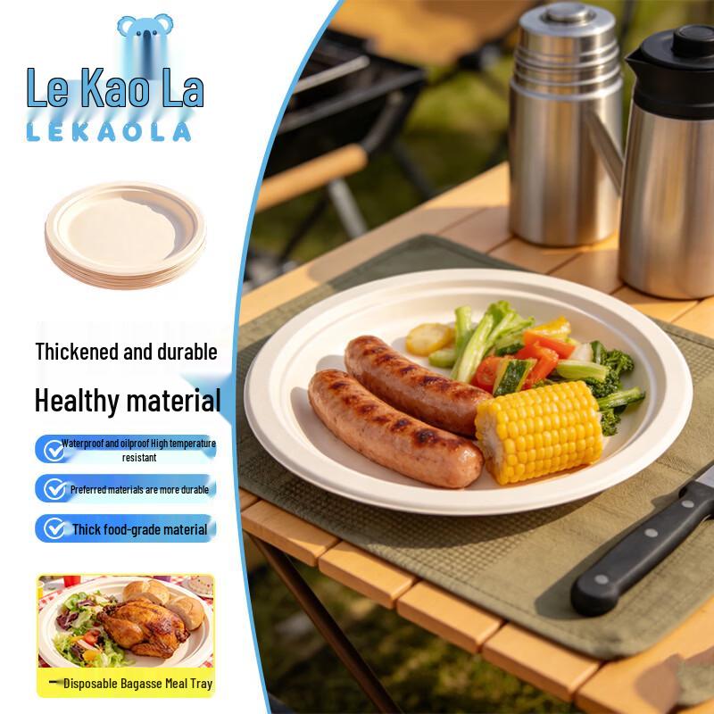 Lekaoala Disposable Sugarcane Tableware