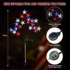 Red White Blue Solar Star Stake Lights Outdoor Waterproof LED Lawn Lamp for Yard Garden Patio Path Home Decorative Lighting