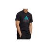adidas Sport Casual Round Neck Logo T-Shirt Men Tops Black HE9912