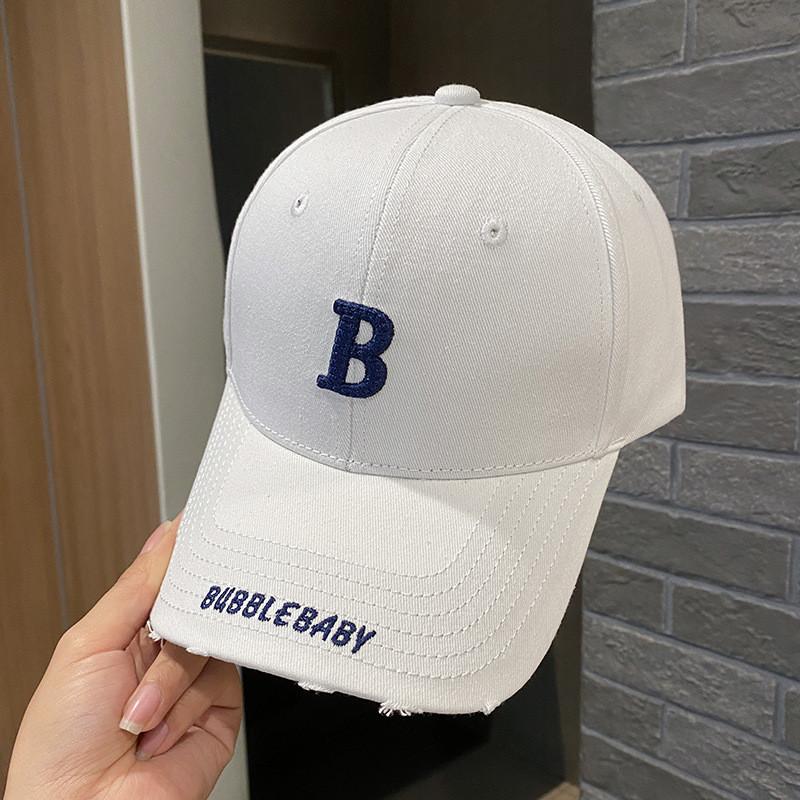 

Letter Embroidered Baseball Cap For Women Men Sun Protection Adjustable Cotton Summer белый
