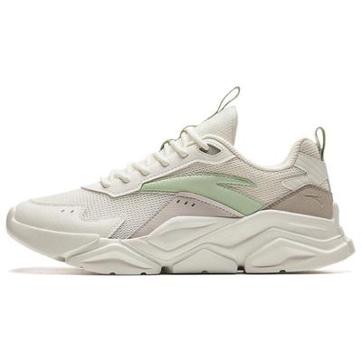 Lifestyle Series Shock Absorption Non-Slip Low-Top Casual Shoes Women Sneaker White Gray Green 922428809-3