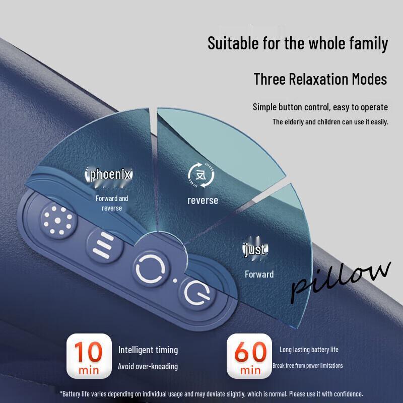 BEAR Portable Kneading Massage Pillow with Heat