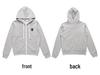 HEYPLAY Men's Japanese Trendy Cotton Hoodie - Layered White Heart Zipper, Autumn/Winter