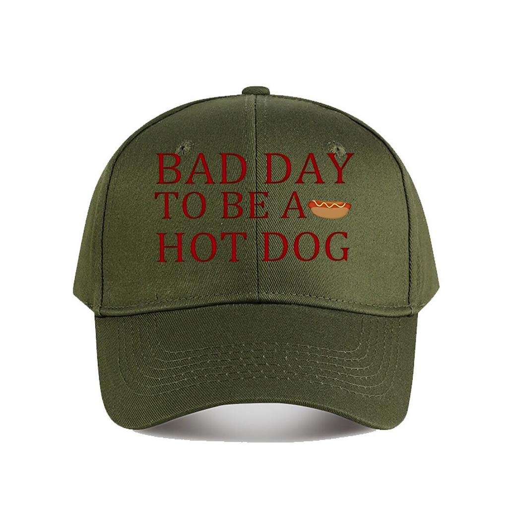 Bad Day To Be A Hot Dog Funny Decor Sign Baseball Cap Fashion Unisex Sunhat Womens Outdoor Sports Snapback Cap