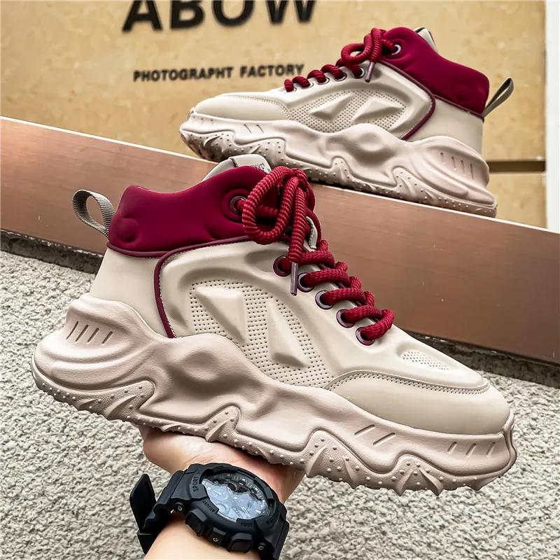 Platform Men's Sneakers Fashion Mens Casual Board Shoes Comfortable Wear-resistant Non-slip Male Running Shoes