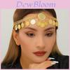 Geometric Gold Alloy Headband With Tassels For Wedding And Travel Gift